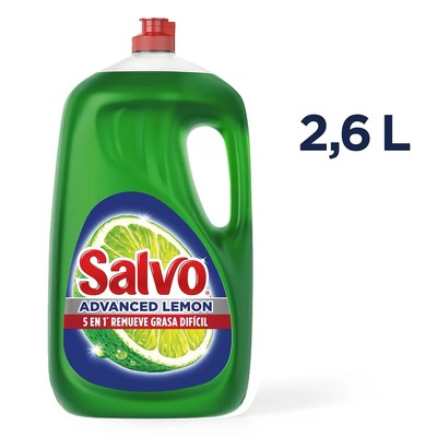 Salvo Advanced Lemon Liquid Dish Soap   2.6 L (88 fl oz)