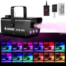 Donner Fog Machine with 13 Colors, 500W 2000CFM Party Smoke Machine with RGB LED