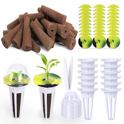 Seewaazee 79 PCS Hydroponic Indoor Seed Pods, Medium, White; Brown; Clear 