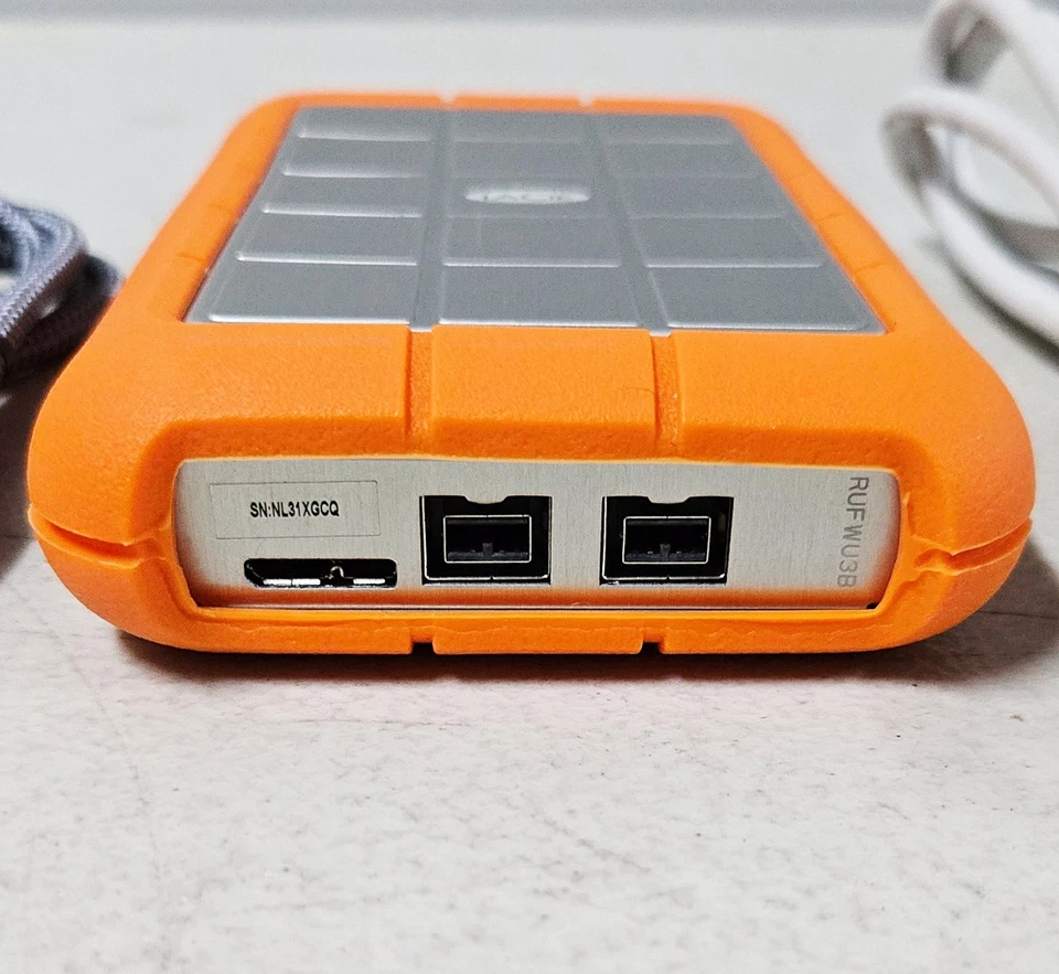 Lacie Rugged 1TB USB 3.0 FW800 Portable Mobile Storage RUFWU3B - Image 2 of 3