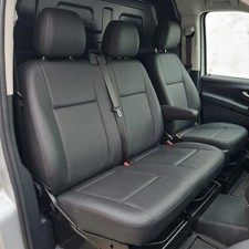 Sitzbezüge nach Maß passend für Opel Zafira Life Schwarz Kunstleder Passgneu 1+2