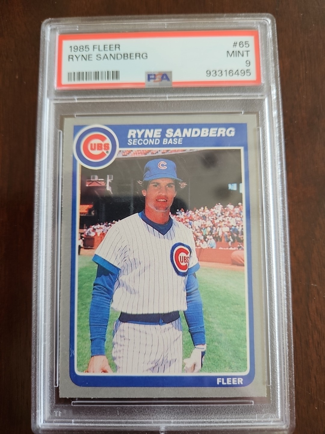 1985 FLEER BASEBALL #65 RYNE SANDBERG  PSA 9 MINT 💥💥