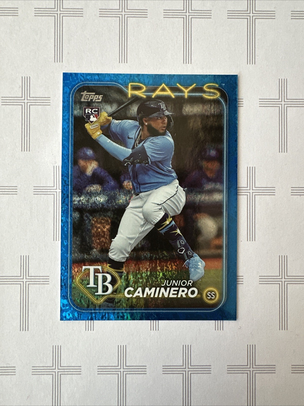 2024 Topps Series 2 - Junior Caminero #628 Blue Foil /999 (RC) Rays