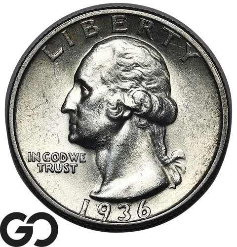 1936-S Washington Quarter, Gem BU++ Scarcer Date