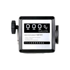 Aluminum 4Digital Mechanical Fuel Flow Meter 7-20GPM for All Fuel Transfer Pumps