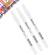 3x White Ink Marker Pen Fine Tip Writing Drawing Sketching Painting Highlighter