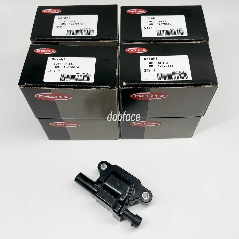 8x DELPHI UF413 Ignition Coils + 9748UU Wire For 04-21 GMC Cadillac Chevrolet Foto 2 de 4