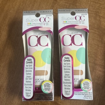 2 PHYSICIANS FORMULA SUPER CC COLOR CORRECTION CARE Cream Foundation LIGHT 2023