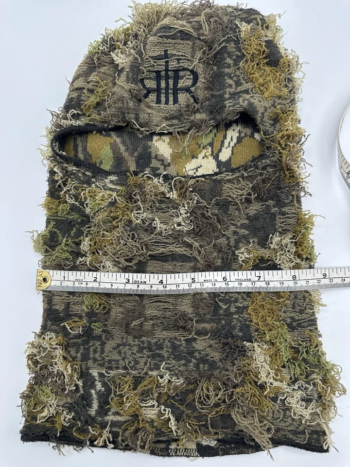 IllicitWorldwide Балаклава Camo Shaggy Mask Distressed Style – RARE Streetwear - Image 4 of 4