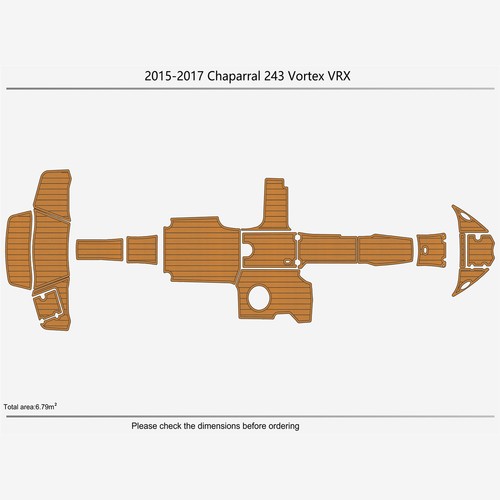 2015-2017 Chaparral 243 VortexVRX EVA Faux Teak Marine Floor - Foto 2 di 25