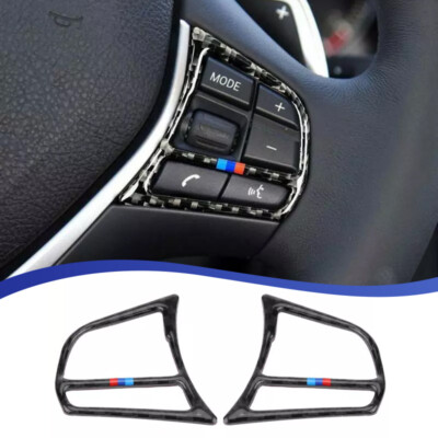 CARBON FIBER STEERING WHEEL SWITCH TRIM FOR BMW 3 4SERIES F30 F33 F34 F36
