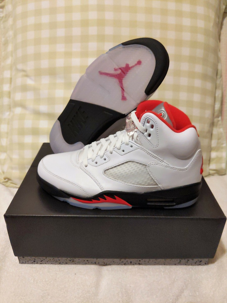 Air Jordan 5 Retro Fire Red White Black AJ5 AJV DA1911 102 Men's