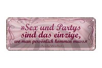 Blechschild Spruch 27X10Cm Sex Party PersöNlich Kommen Muss Deko Schild Tin Sign