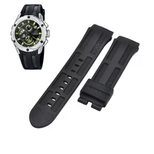 Chrono Bike F16382-3 22mm Black Rubber Strap For Festina
