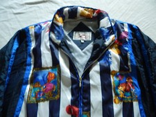 Lined Tropical Fish Shells Zippered Polyester Jacket - Xl Ladies 1x New W Tags