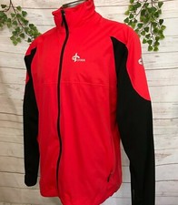 CROSS SPORTWEAR Tech Active Jacket 4-Way Stretch Size XL Active Red Windbreaker