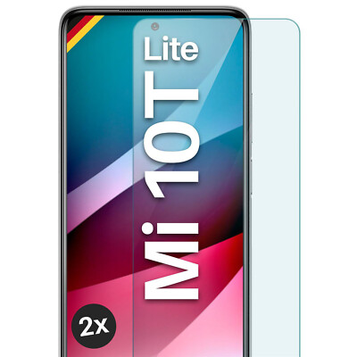 2x Echt Glas für Xiaomi Mi 10T Lite Panzerfolie Hartglas Premium Displayschutz