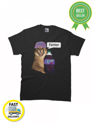 Demotivational Big Floppa Cat Meme Fanter Grape (Caracal) T-Shirt Size S to 2XL