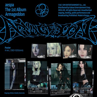 AESPA 1st Album Armageddon Poster Random Ver. CD+Card+Post+F