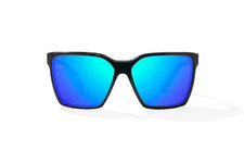 Bajio Eldora Sunglasses-Small-Black Gloss Blue/Blue Glass