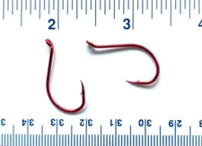 100 Danielson HCBOR Red Chrome Octopus Fish Fishing Hooks size 1 - 100 hooks