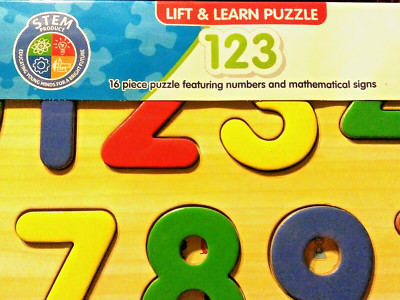 The Learning Journey Lift & Learn 123 Number Puzzle Kids Number Puzzle - New