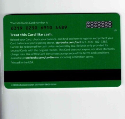 2024 STARBUCKS Christmas Gift Card - Snowman, Bird - Silver Foil