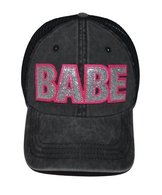 Popfizzy Womens Babe Baseball Caps, Bling Trucker Hat, Girls