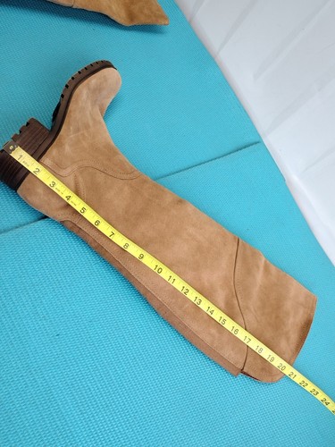 Lucky Brand Harleen Womens Tan Suede Leather Knee High Boots Side Zip 10M - Picture 4 of 14