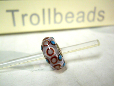 Trollbeads Elfbeads 925 Sterling Silver Core Glass FESTIVE DOTS BEAD LAA
