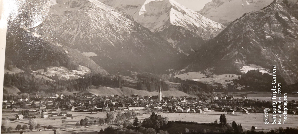 Postkarte Oberstdorf Allgäu STEMPEL Zeltlager HJ 07.08.1936 gel_15