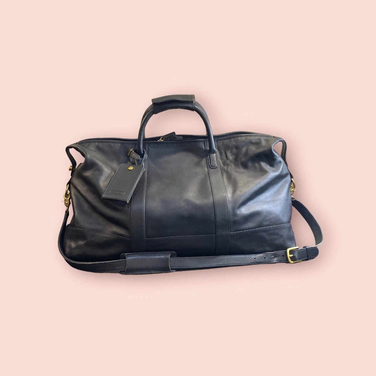 COACH X Lexus Vintage Luxury Designer Leather Cabin Weekender Travel Duffle Bag