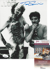 TOM SAVINI SIGNED 'TEXAS CHAINSAW MASSACRE' MAKEUP SFX 8x10 PHOTO PROOF JSA COA