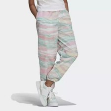 Adidas Originals Women's R.Y.V. Pastel Marble Printed Track Pants - Small 3818
