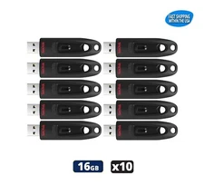 Sandisk Ultra 16GB USB 3.0 Flash Drive Thumb Drive Pen Drive (10 Pack)