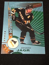 * EXTREMELY RARE * 1997 Pacific Hockey Jaromir Jagr BLUE HOLO FOIL, NM, PENGUINS
