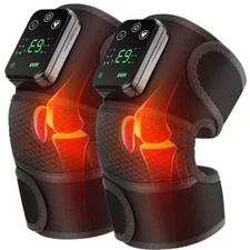 Electric Heated Vibration Knee Joint Brace Therapy Shoulder Massager Pain Relief