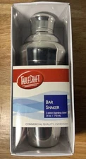 TABLECRAFT  Bar Shaker,3Pc Stainless Steel 24oz, 710 mL NIB.  Commercial Quality
