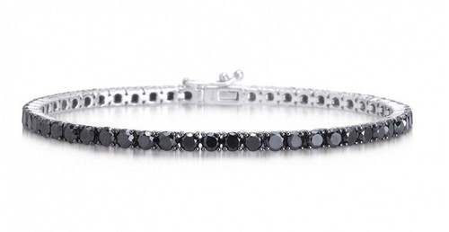 Bracelet Tennis Amen zircons blancs 3 mm argent 925 doré