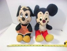 Vintage Walt Disney Characters Mickey  Minnie Mouse California Stuffed Toy