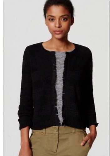 Womens Ann Taylor Loft Black Cardigan 