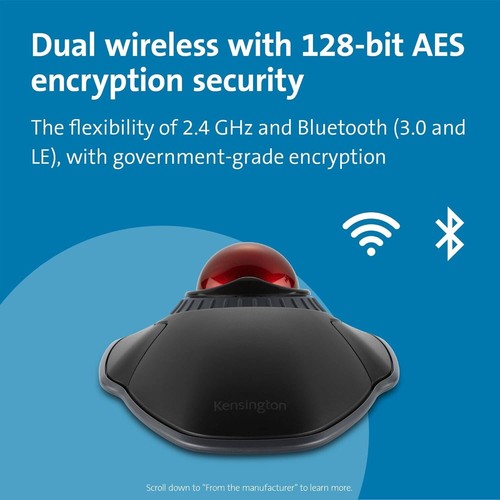 Dual Connectivity Orbit Wireless Trackball with Scroll Ring - Easy Navigation - Picture 8 of 11