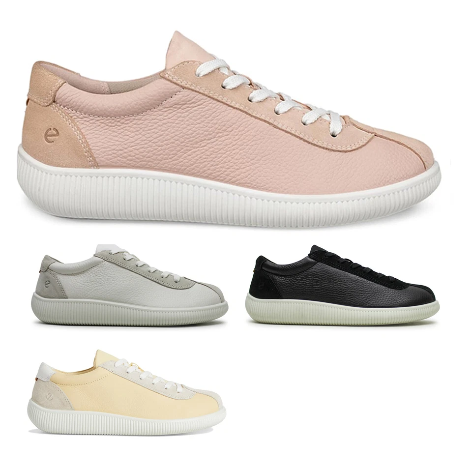 Ecco Womens Trainers Soft Zero Casual Lace Up Sneakers Leather