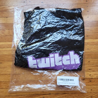 NEW Twitch Core Logo Tee Black - Unisex Adult - Small