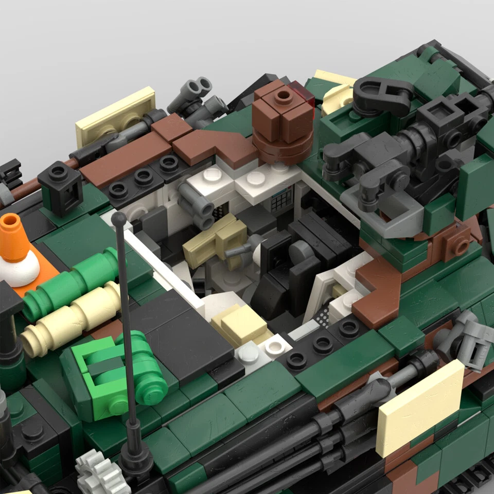 MOC: Modern Tank with Fully Detailed Interior 1678 Pieces 1:32 Scale DIY - Image 3 of 4