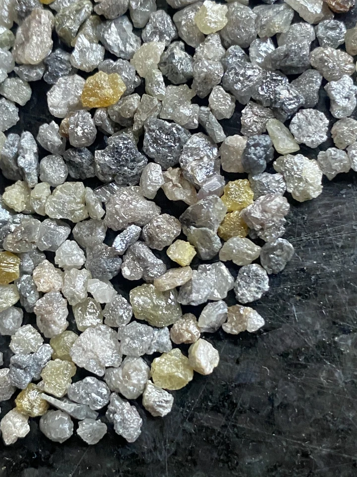 Natural Loose Rough 10  Pcs Mix color Uncut 2.50 Carat Raw Rough Diamond Lot - Image 4 of 4