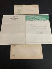 1960 waterloo hawks (red sox minor league team)original signed stationary & env