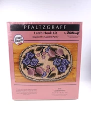 Skillcraft Pfaltzgraff Latch Hook Kit Inspired By Garden Party Oval 20X27" NEW