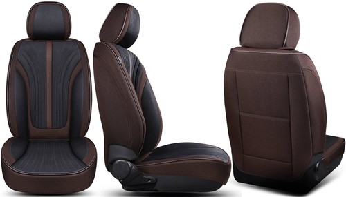 Nio ET5 EL7 ET7 Baujahr ab 2022 kompatible Schonbezüge in Braun / Schwarz V3 - Bild 4 von 10