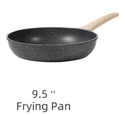 CAROTE ~ 9.5'' Frying Pan ~ Nonstick ~ BLACK ~ Granite ~ Aluminum ~ Bakelite